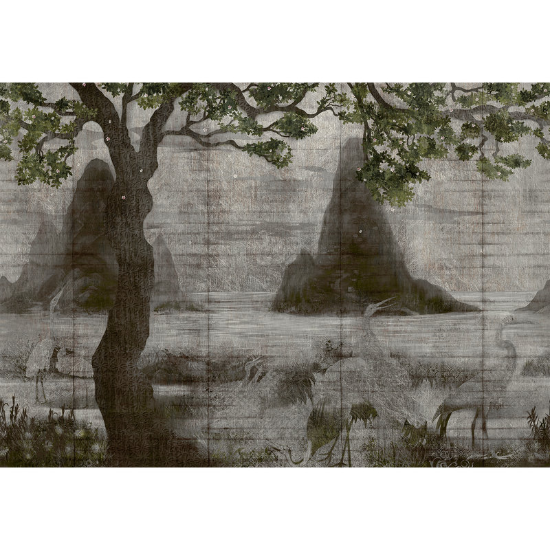 Zilant Chia Seed Random Chinoiseries Mural by Coordonné