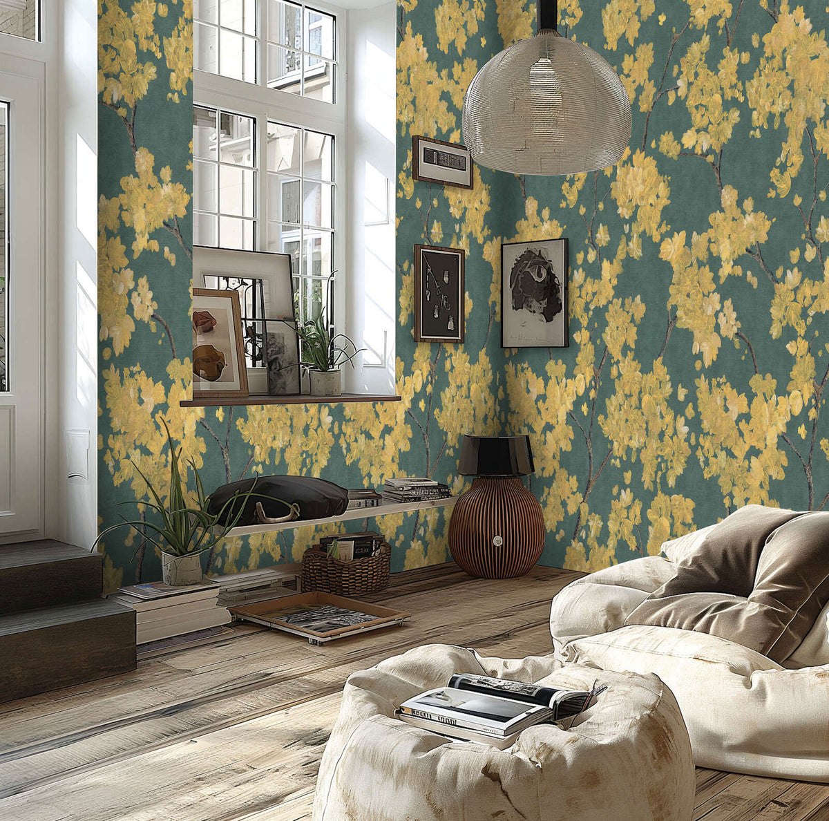 790152 Hot Spots Brown, Yellow & Green The Wall 4 Mural by A S Creation