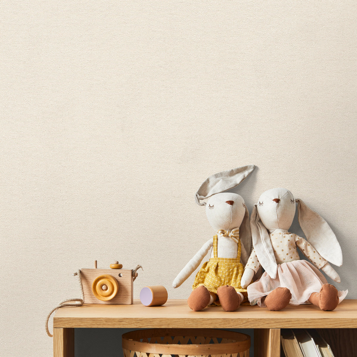 Dot Texture Ivory Kids Studio Wallpaper by A S Creation - flat