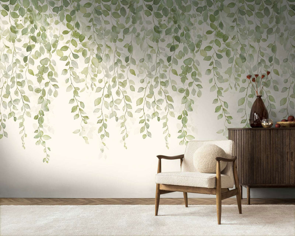 791412 The Wall 4 Green & White Mural by A S Creation
