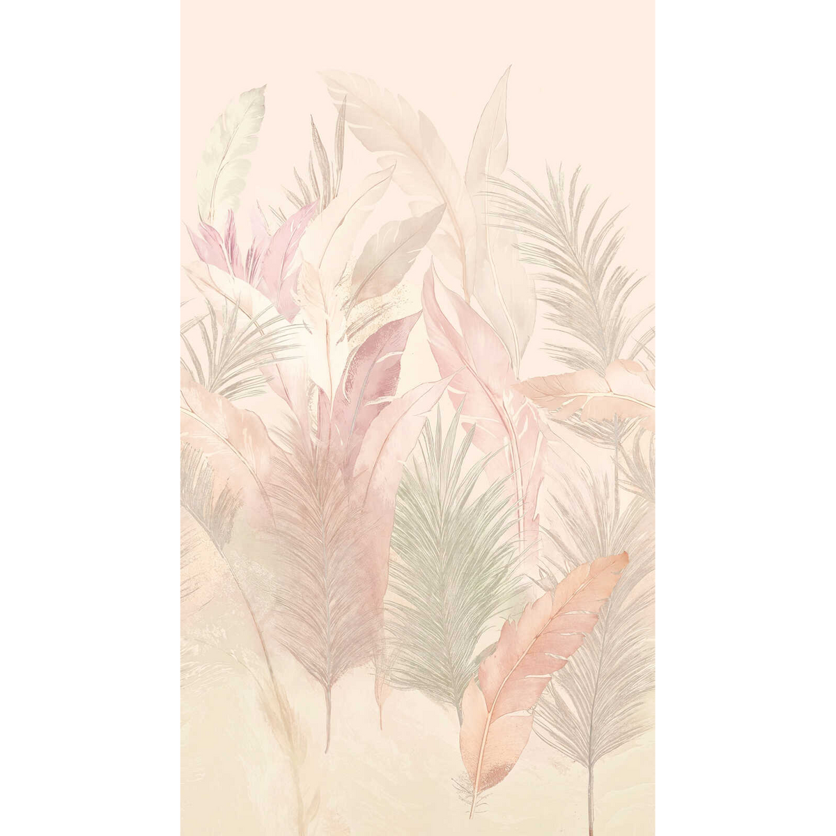 791414 The Wall 4 Beige, Multi-Colour & Pink Mural by A S Creation