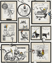 791 Mad House White Wallpaper by Belgravia - flat