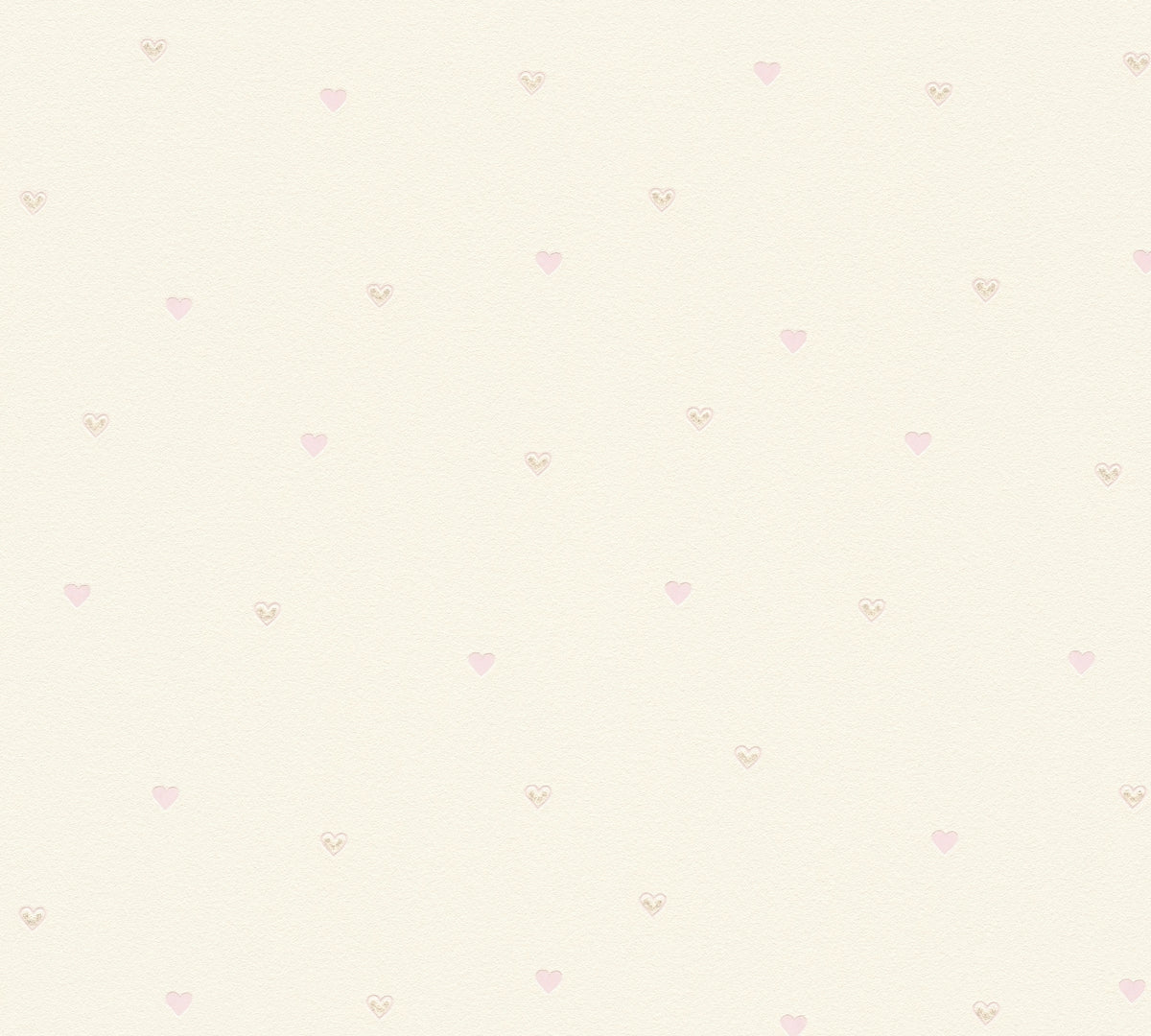Heart White Kids Studio Wallpaper by A S Creation - flat