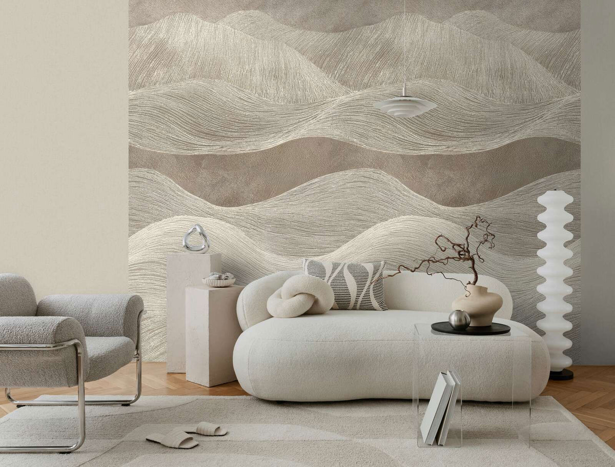 792231 The Wall 4 Brown, Cream & Grey Mural by A S Creation