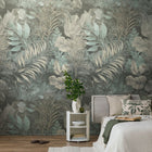 792233 The Wall 4 Blue, Cream & Grey Mural by A S Creation