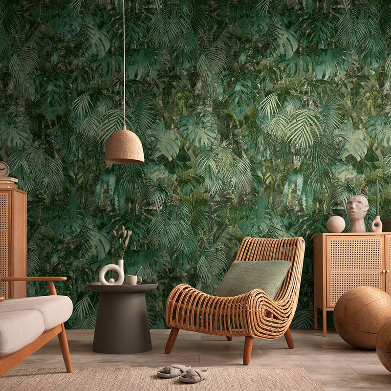 792234 The Wall 4 Grey, Green & Black Mural by A S Creation