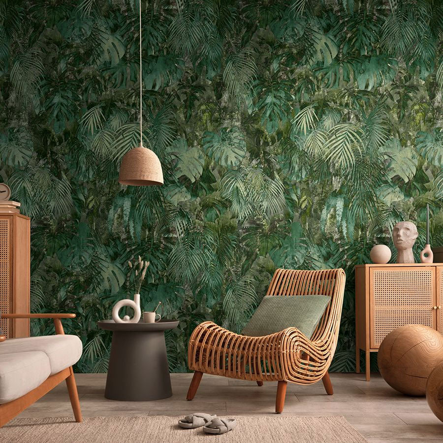 792234 The Wall 4 Grey, Green & Black Mural by A S Creation
