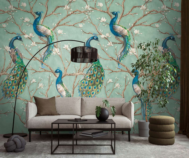 792239 The Wall 4 Blue, Brown & Green Mural by A S Creation