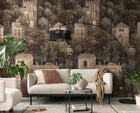 792242 The Wall 4 Brown, Cream & Black Mural by AS Creation