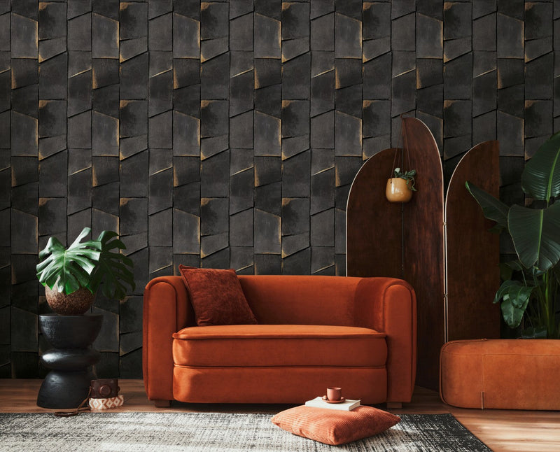 792245 The Wall 4 Grey & Black Mural by AS Creation