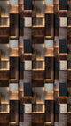 The Wall 4 Brown, Cream & Yellow Mural by A S Creation