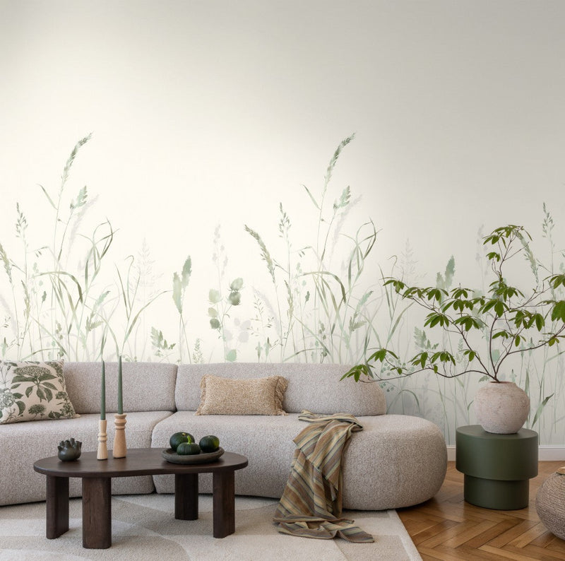 792261 The Wall 4 Cream, Grey & Green Mural by AS Creation