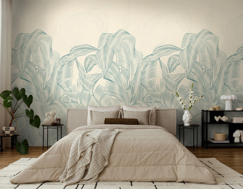 792263 The Wall 4 Blue, Cream & Green Mural by AS Creation