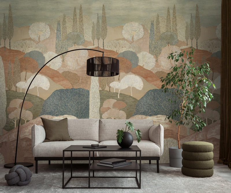 792292 The Wall 4 Blue, Brown & Cream Mural by AS Creation