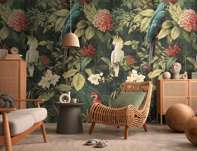792294 The Wall 4 Cream, Green & Red Mural by AS Creation