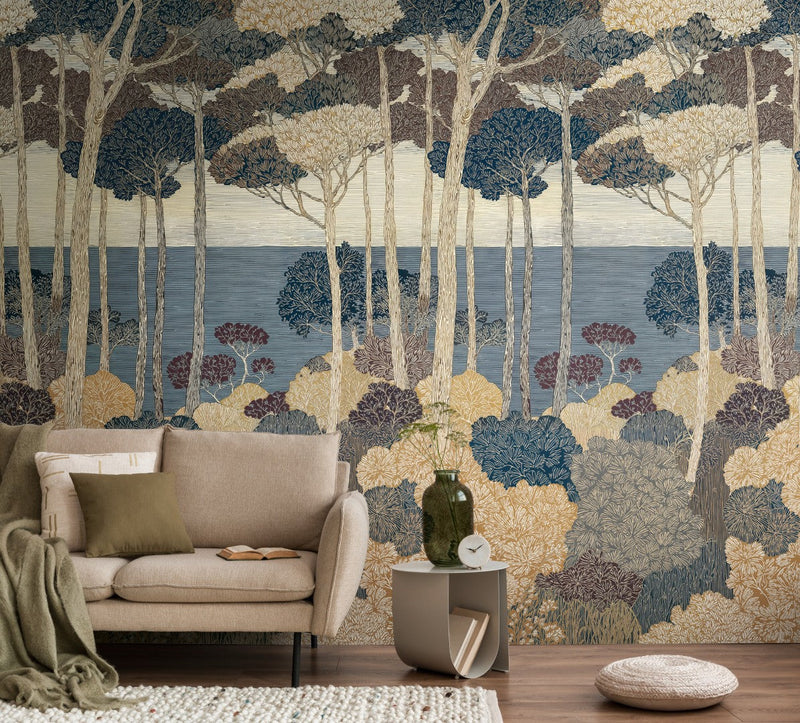 792295 The Wall 4 Blue & Brown Mural by AS Creation