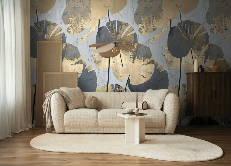 792296 The Wall 4 Beige, Blue & Grey Mural by AS Creation