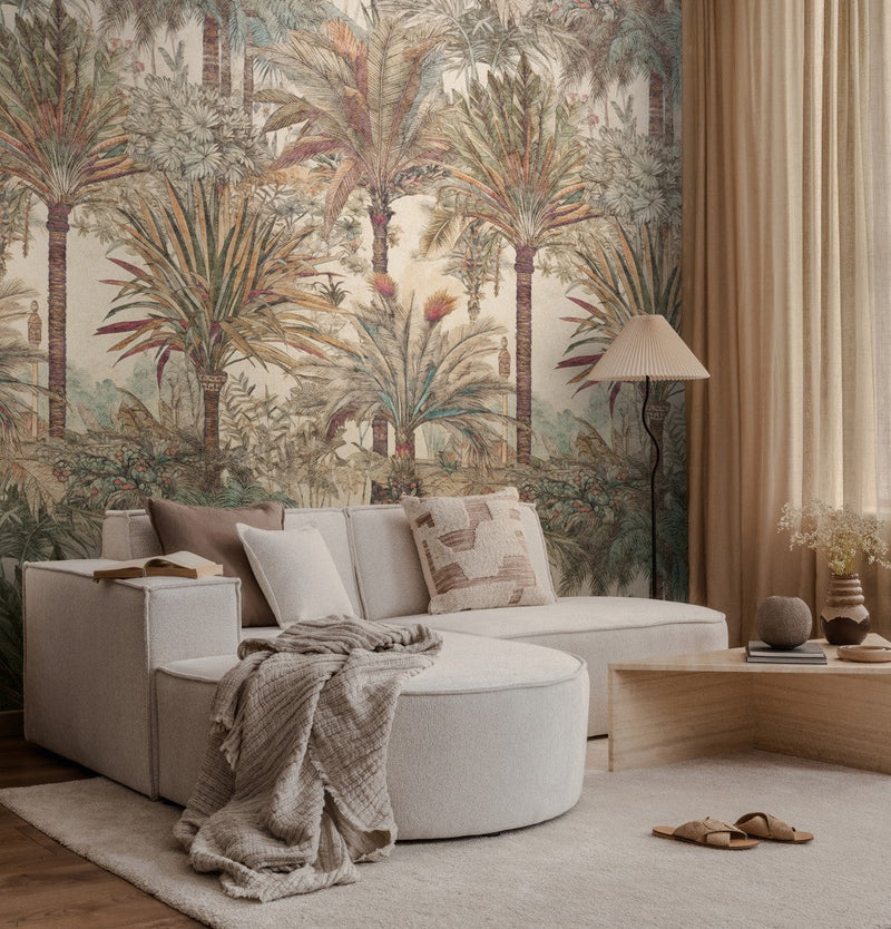 792299 The Wall 4 Beige, Green & Pink Mural by AS Creation