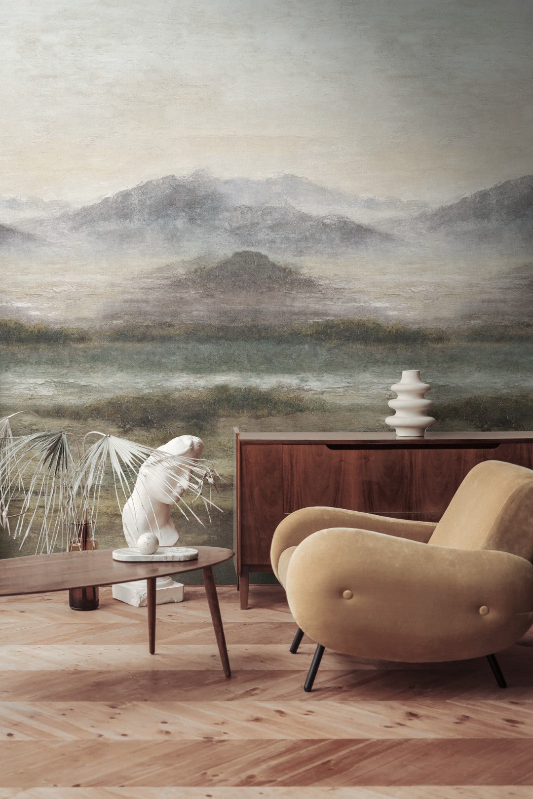 792364 The Wall 4 Brown, Cream & Grey Mural by AS Creation