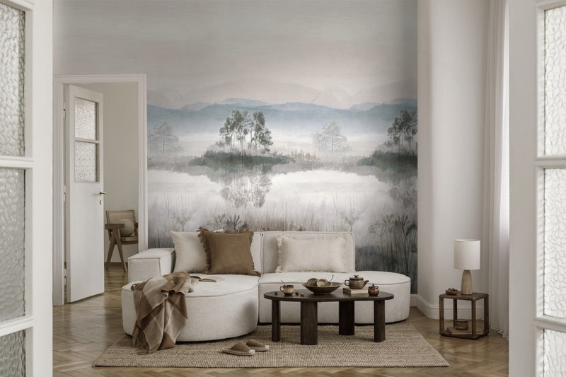 792365 The Wall 4 Blue, Grey & White Mural by AS Creation