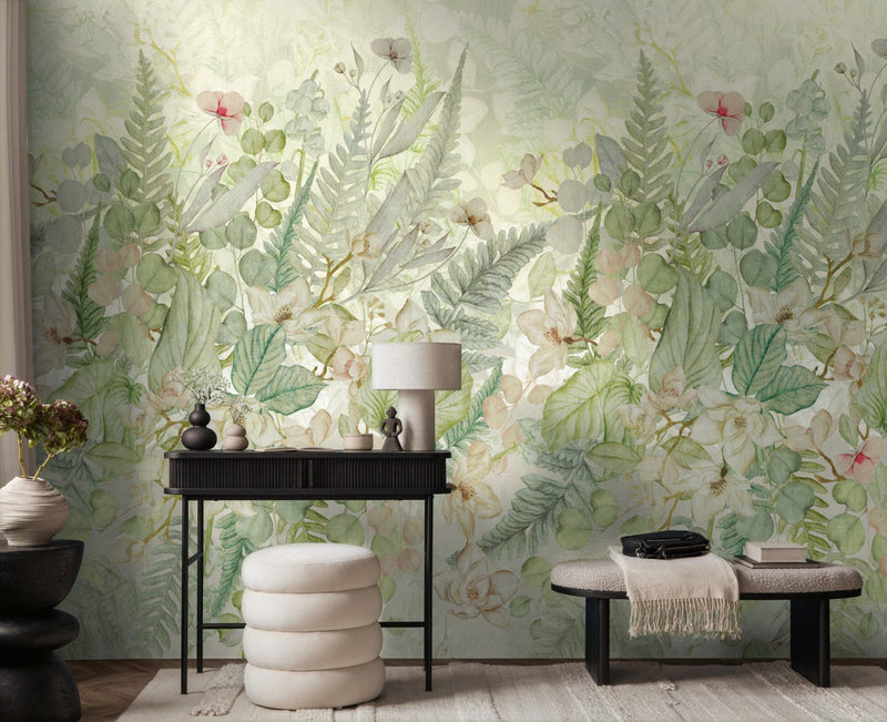 792366 The Wall 4 Cream, Green & Red Mural by AS Creation