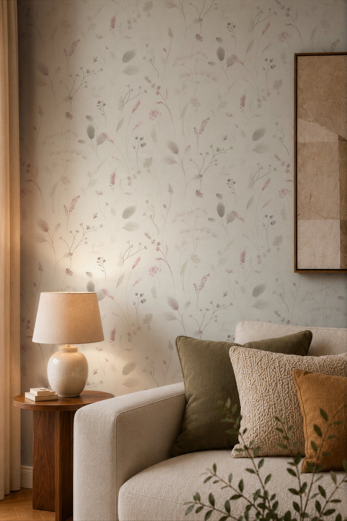 Meadow Floral Cream Cosiness Wallpaper by A S Creation