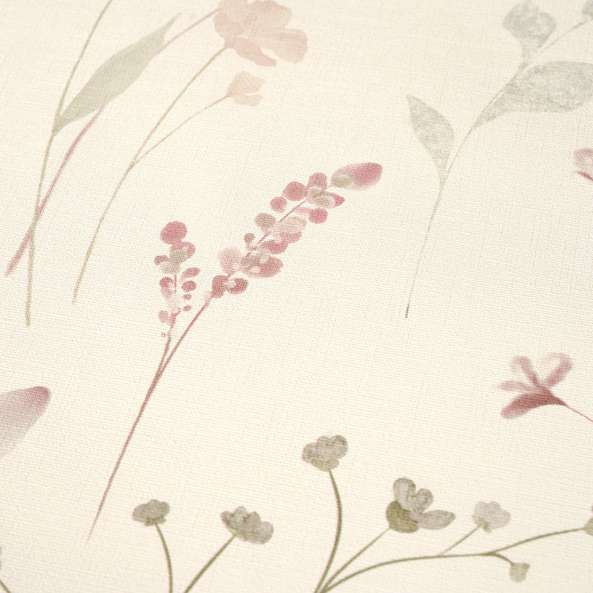 Meadow Floral Cream Cosiness Wallpaper by A S Creation - flat