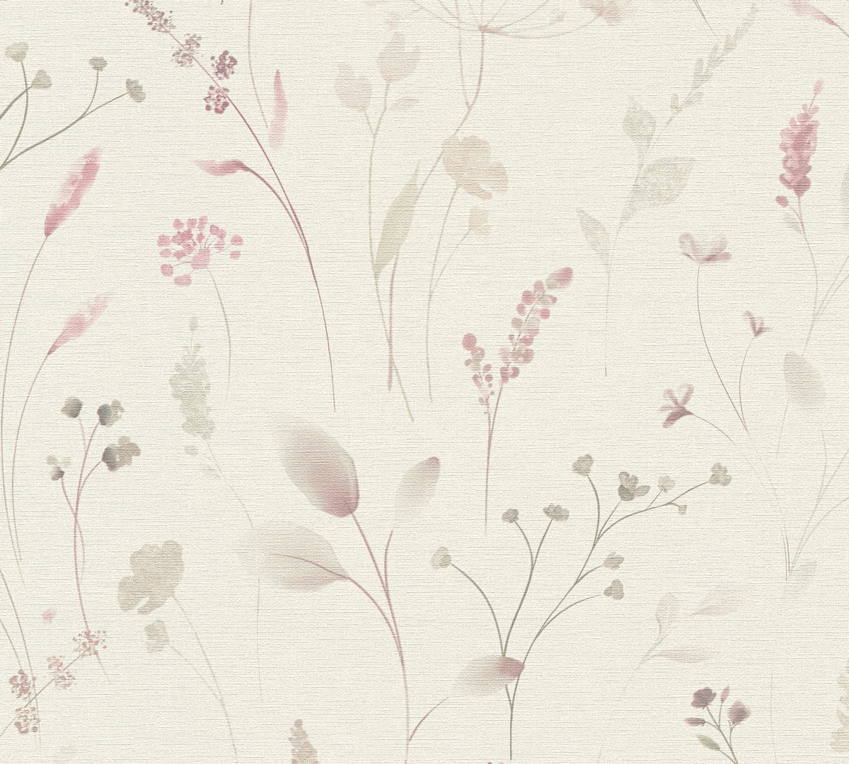 Meadow Floral Cream Cosiness Wallpaper by A S Creation - flat