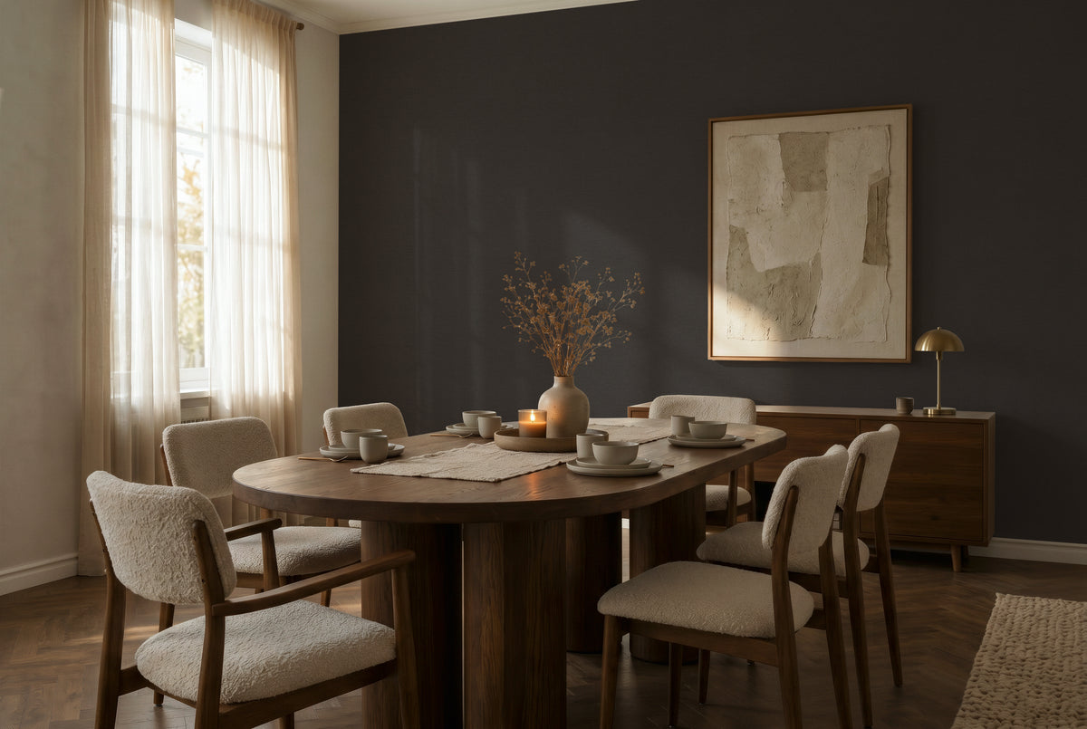 Linen Black Cosiness Wallpaper by A S Creation - room