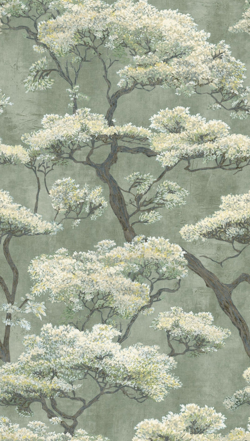 792483 The Wall 4 Cream, Grey & Green Mural by AS Creation
