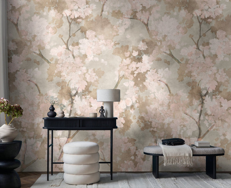 792484 The Wall 4 Beige, Grey & Pink Mural by AS Creation