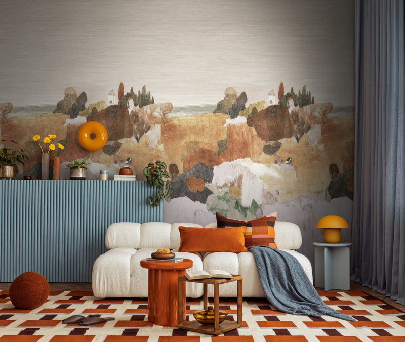 792511 The Wall 4 Beige, Multi-Colour & Pink Mural by AS Creation