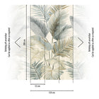 792513 The Wall 4 Cream, Grey & Metallic Mural by AS Creation