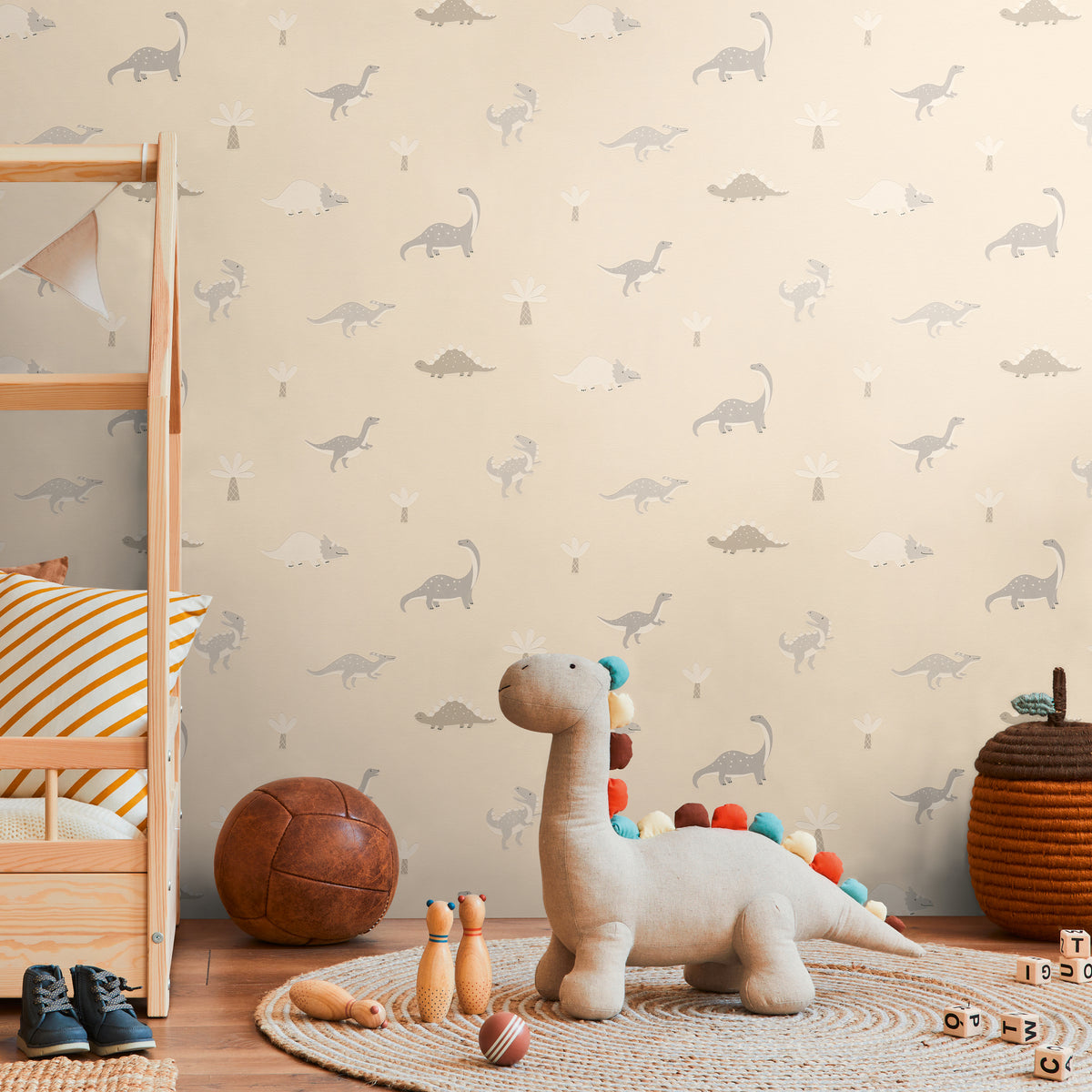 Dinosaur Sand Kids Studio Wallpaper by A S Creation - flat