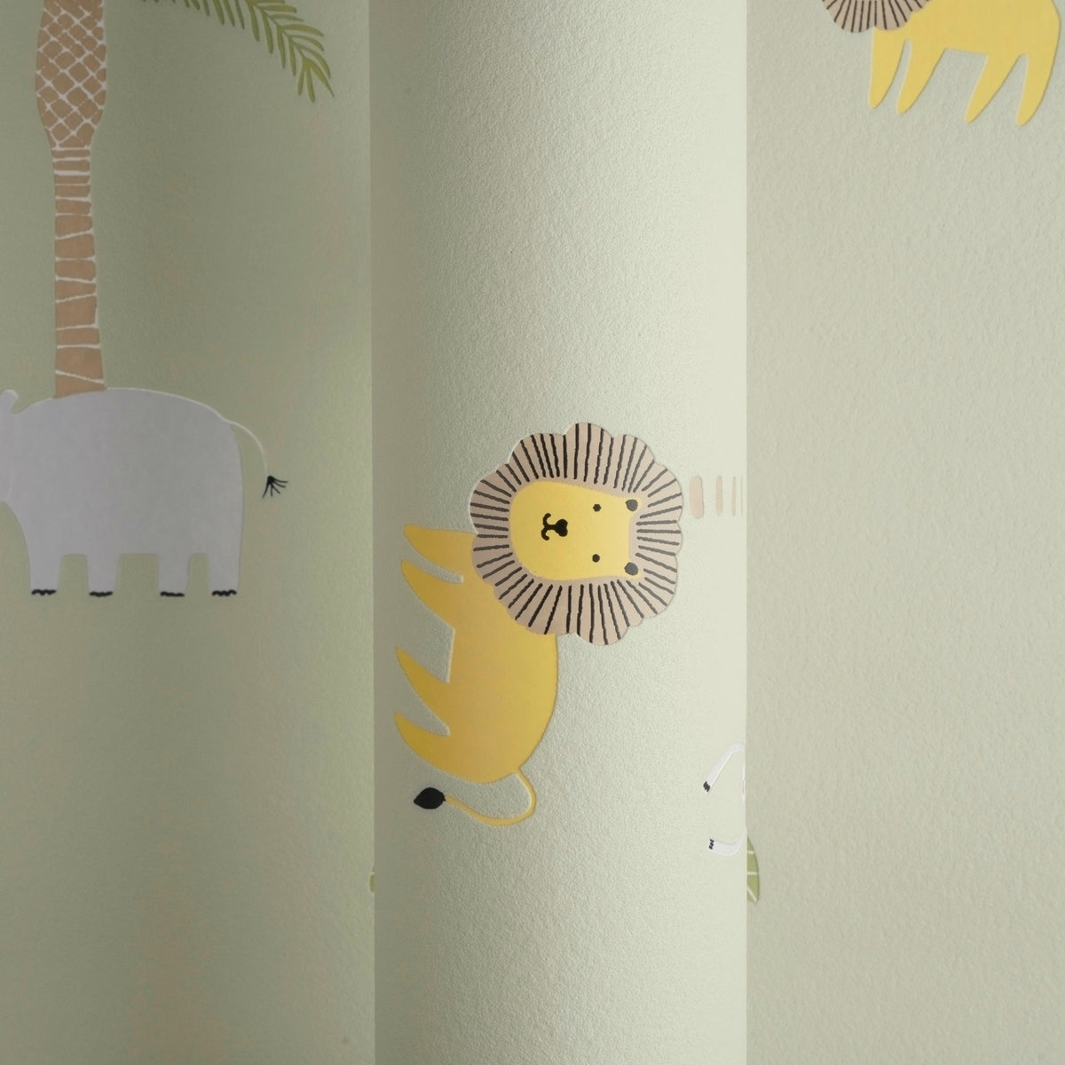Safari Sage Kids Studio Wallpaper by A S Creation - flat