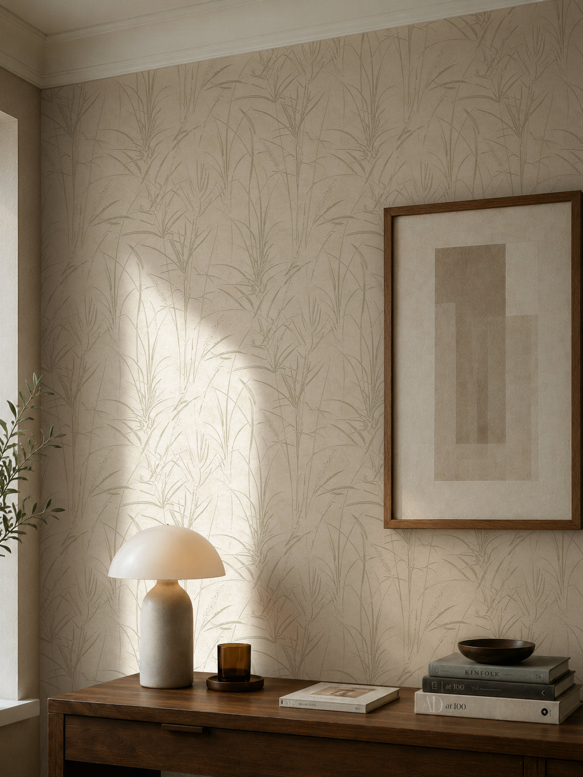 Grasses Cream Cosiness Wallpaper by A S Creation