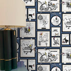 792 Mad House Blue Wallpaper by Belgravia - room