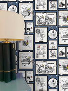 792 Mad House Blue Wallpaper by Belgravia - room