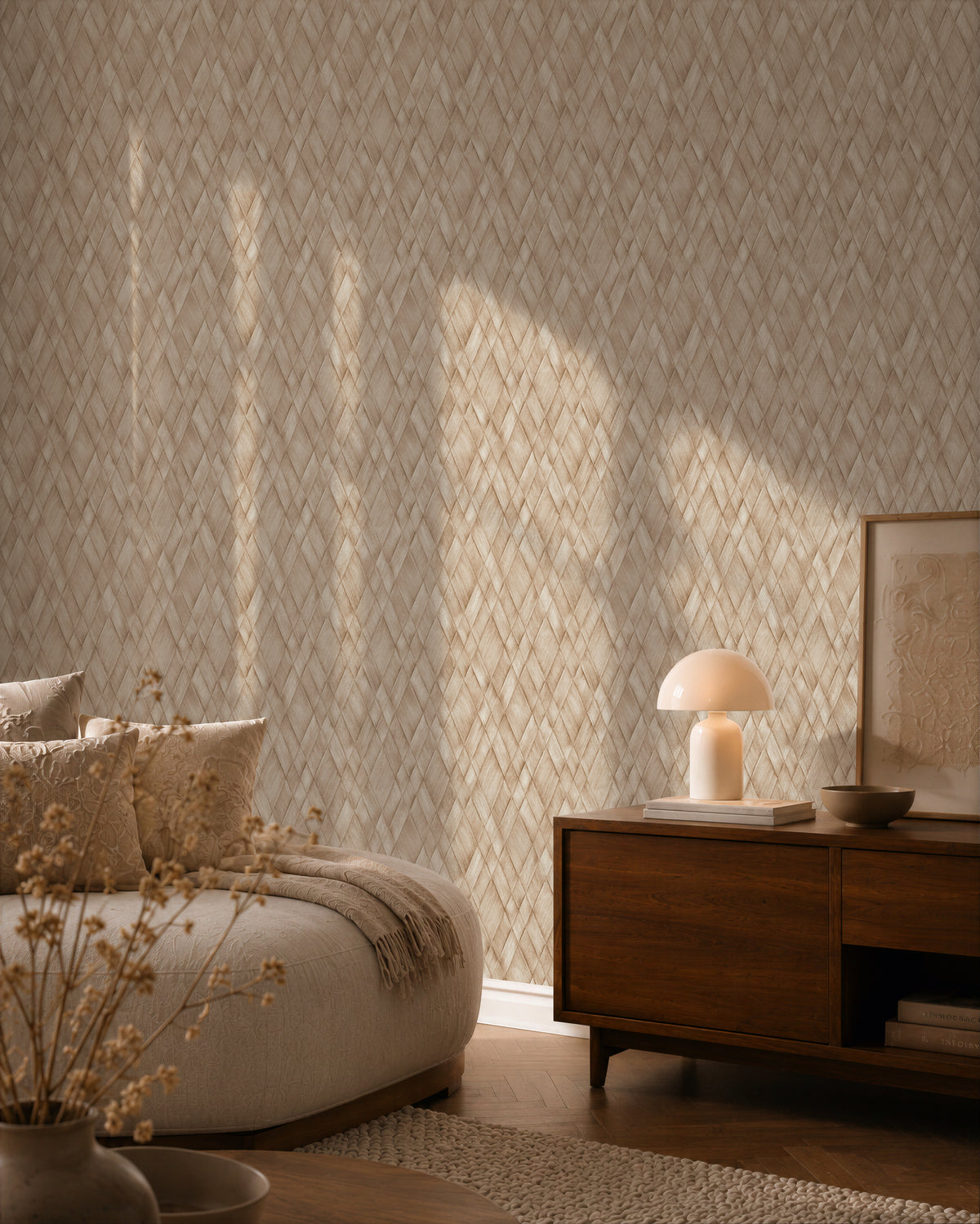 Woven Taupe Cosiness Wallpaper by A S Creation