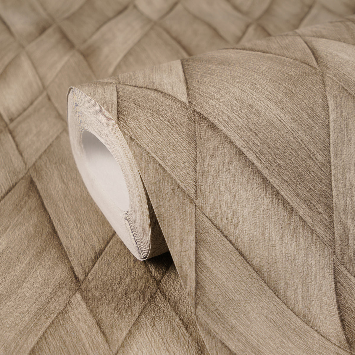 Woven Brown Cosiness Wallpaper by A S Creation - flat