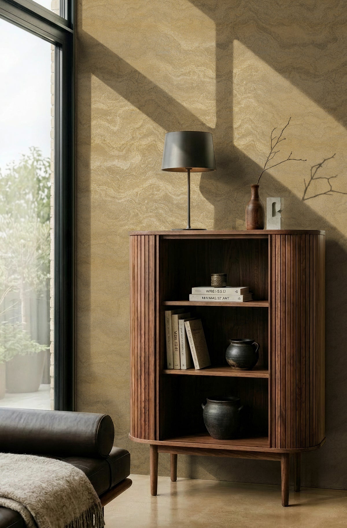 Travertine Gold Cosiness Wallpaper by A S Creation