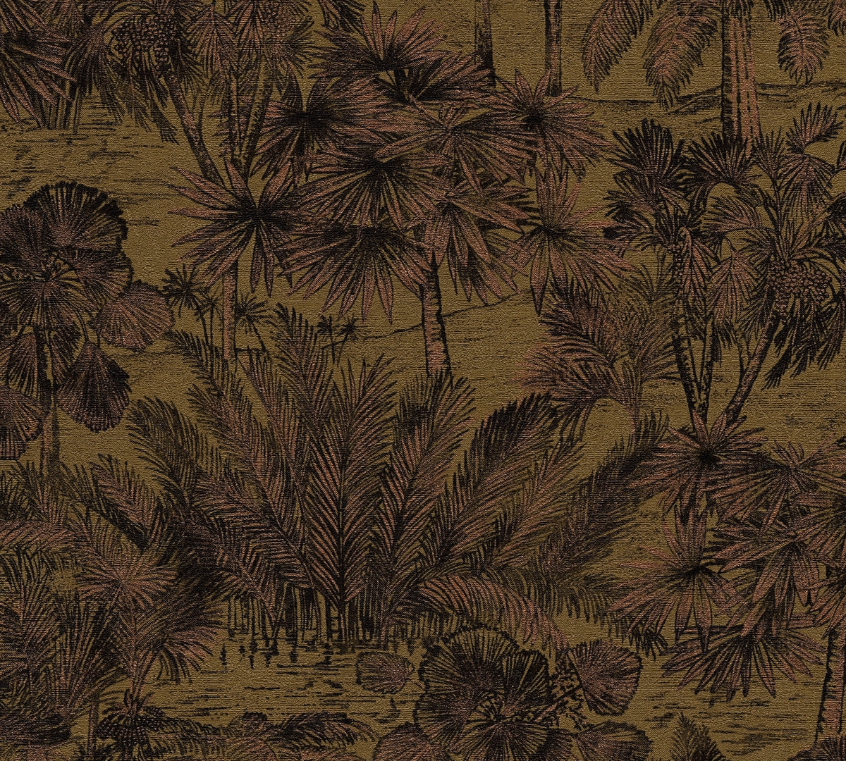 Toile Bronze Cosiness Wallpaper by A S Creation - flat