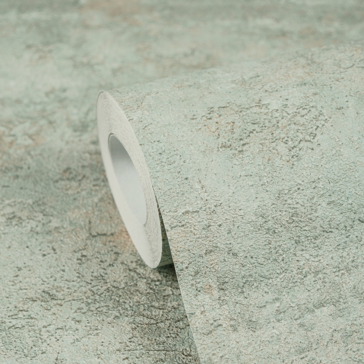 Patina Green Cosiness Wallpaper by A S Creation - flat