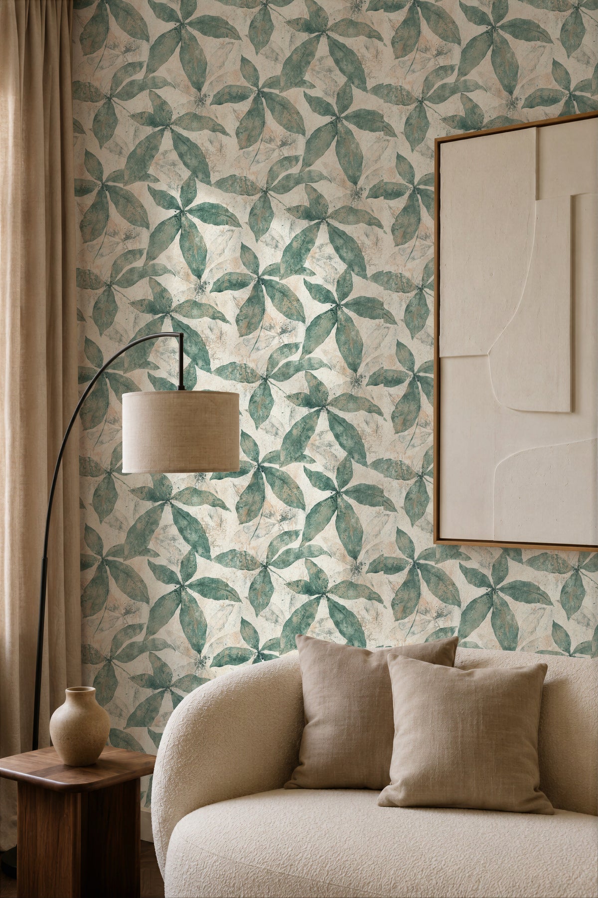 Leaf Trail Green Cosiness Wallpaper by A S Creation