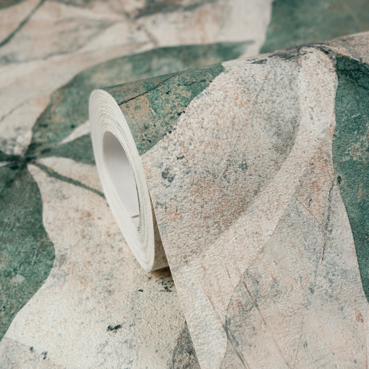 Leaf Trail Green Cosiness Wallpaper by A S Creation - flat