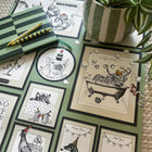 793 Mad House Sage Wallpaper by Belgravia - detail