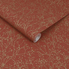 120401 Gypsophila Paprika / Gold Wallpaper by Clarissa Hulse