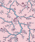 Paravent des Amandiers Pompadour Pink 40th Anniversary Wallpaper by Coordonné