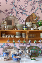 Paravent des Amandiers Pompadour Pink 40th Anniversary Wallpaper by Coordonné