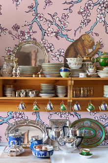 Paravent des Amandiers Pompadour Pink 40th Anniversary Wallpaper by Coordonné